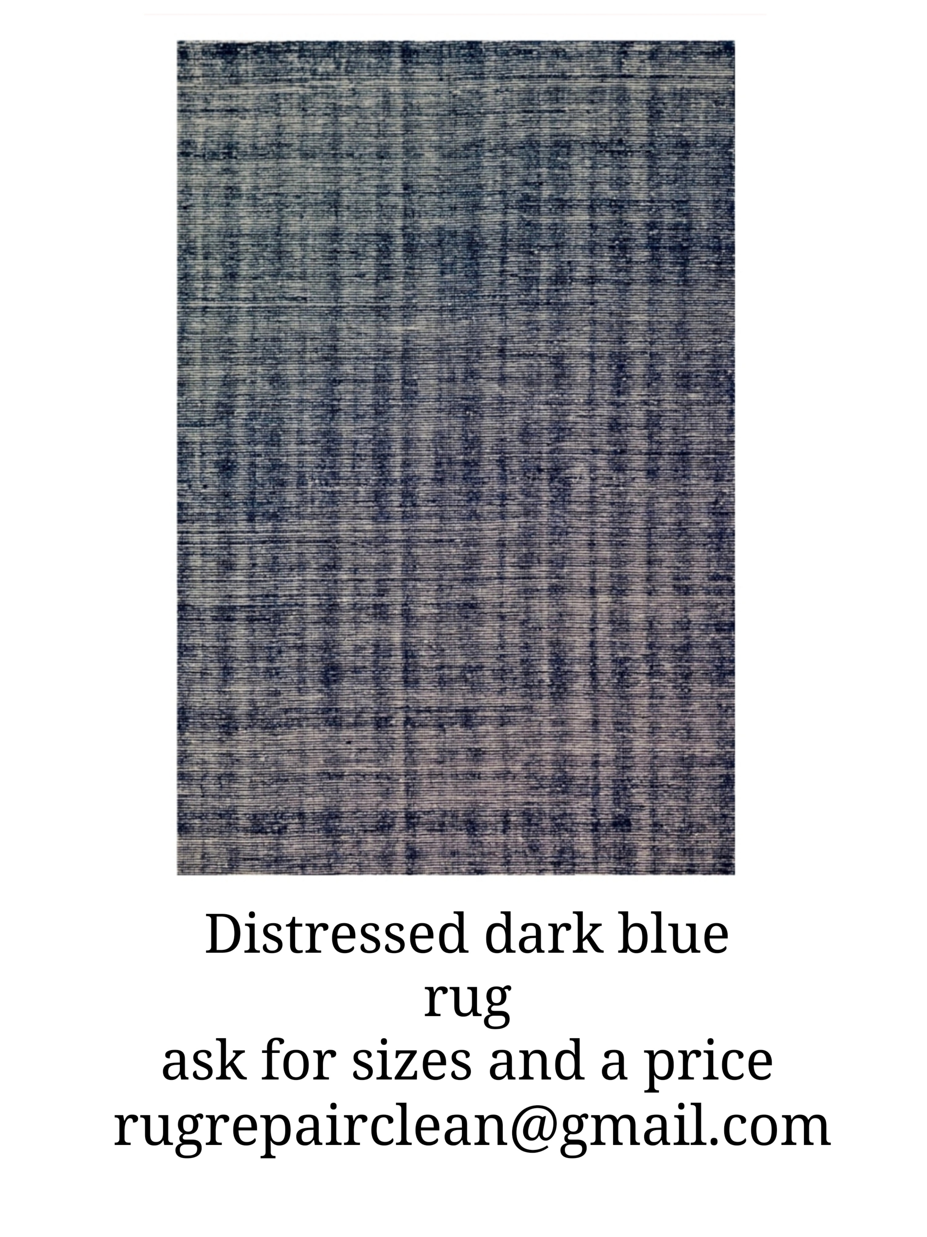 Dark blue distressed rug