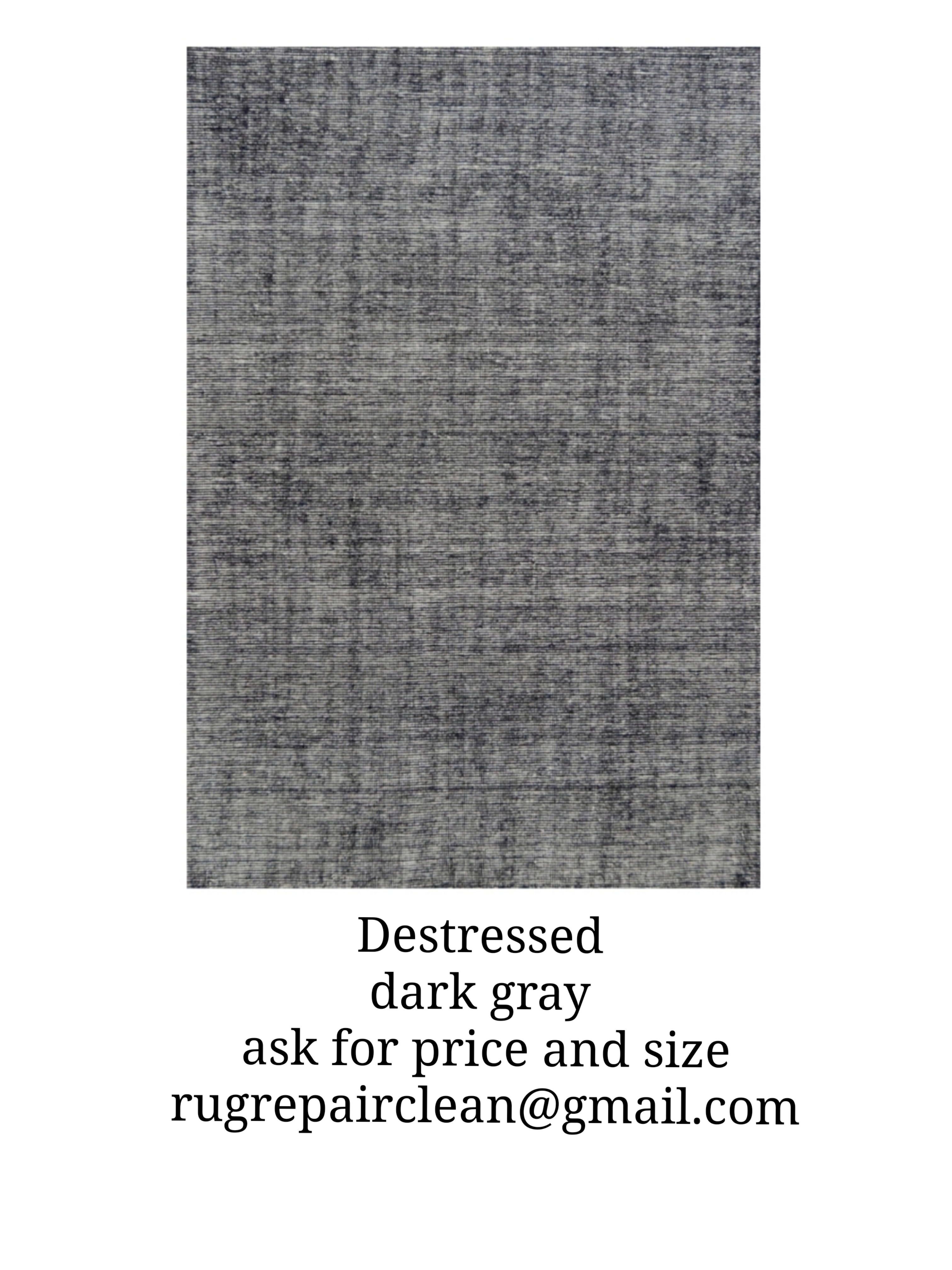 Dark gray distressed rug